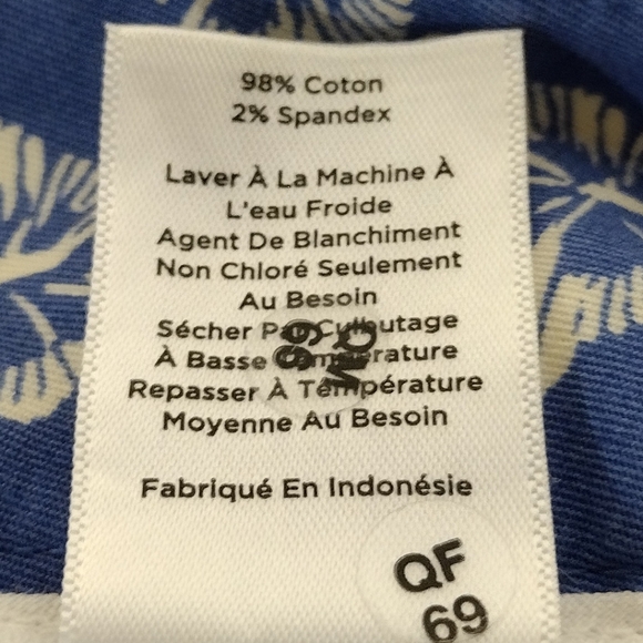 NWOT Talbots The Perfect Crop Butterfly Pants Womens 16P Blue Boho Retro Artsy - Picture 9 of 9